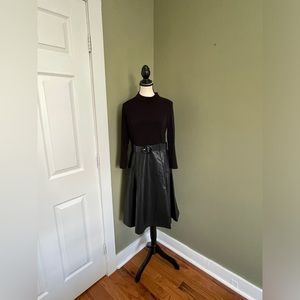 Knit and Leather Dress